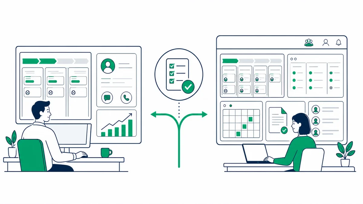 Сравнение CRM для отдела продаж и единой рабочей платформы для бизнеса